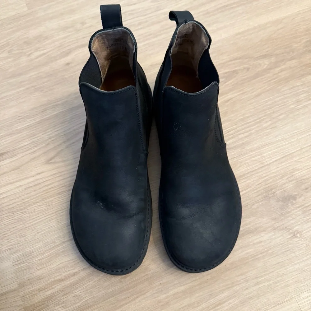 Birkenstock Stalon Nubuck Leather Sz 38 Narrow Black
